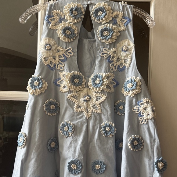 Anthropologie Blue and White Floral Dress New without tags! - Picture 4 of 6